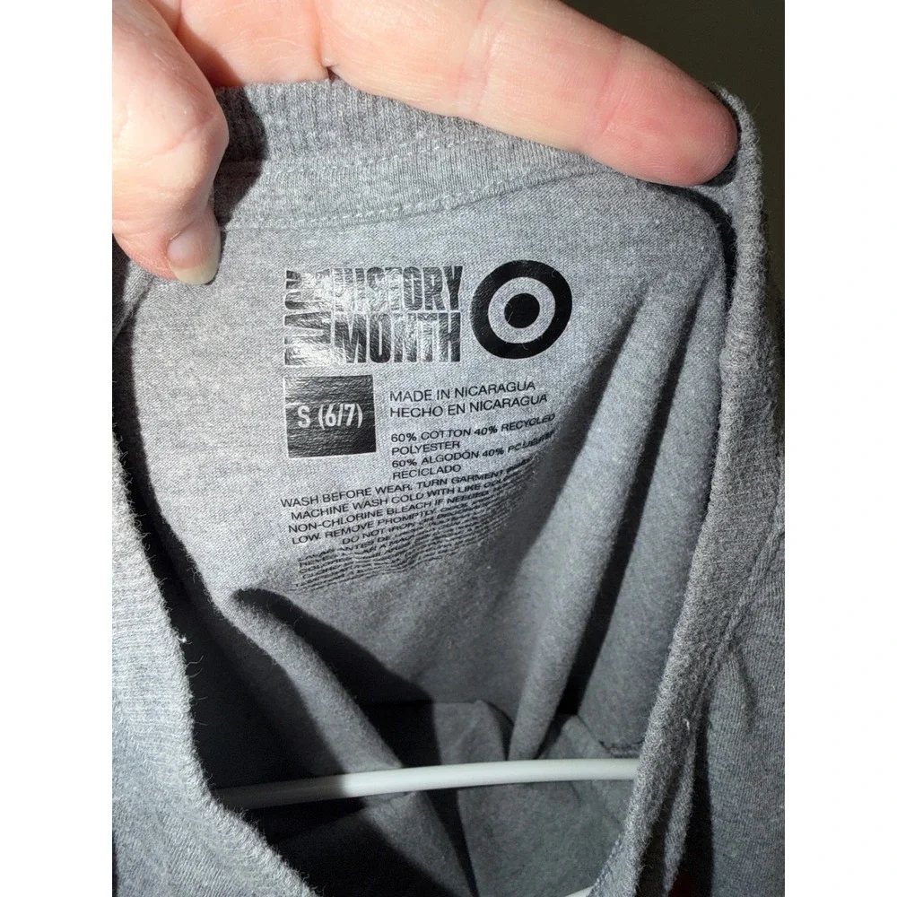 Target Black History Month Kids Gray Graphic T-Shirt Juneteenth MLK Day Size 6/7